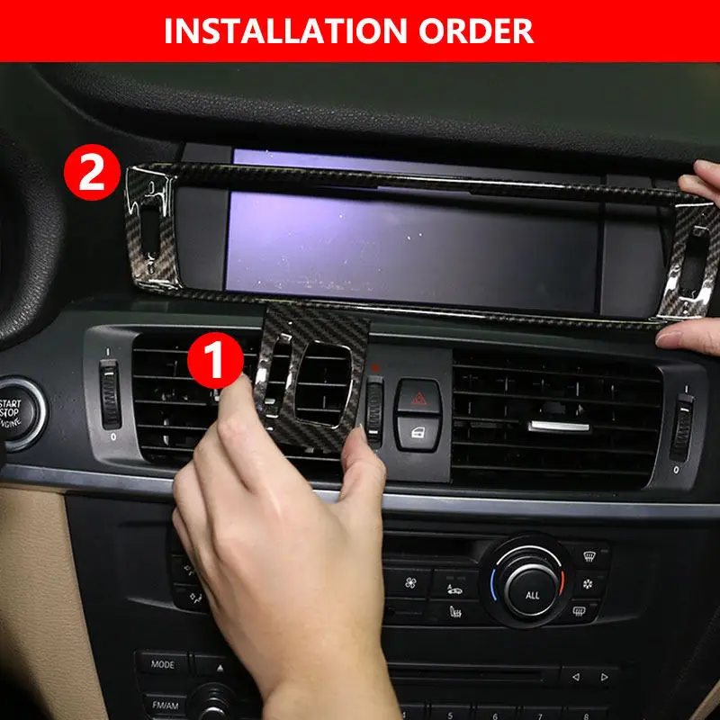 For BMW X3 F25 2011 2012 2013 2014 2015-2017 LHD Car Inner Center Console Air Condition Outlet Vent Frame Cover Trim Accessories