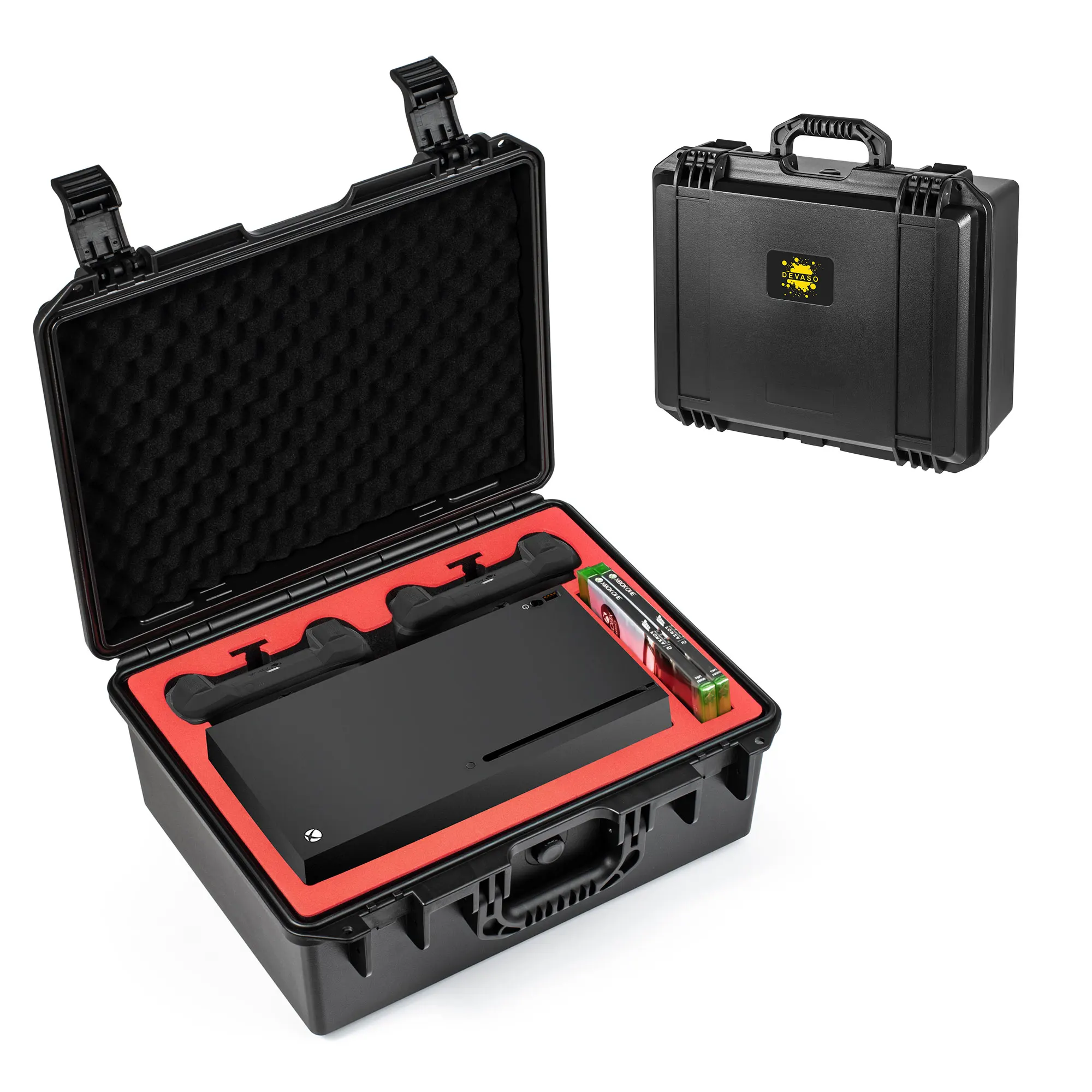 

DEVASO is suitable for Microsoft Xbox Series X game storage box Portable suitcase Sealed safe explosion-proof protective case
