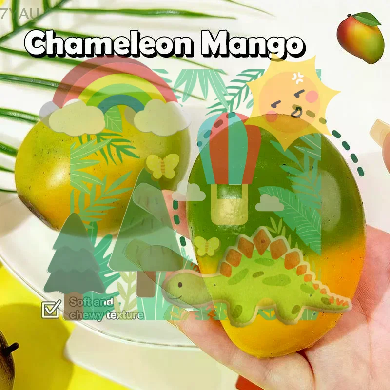 

Креативная имитационная игрушка-антистресс в форме манго, меняющая цвет при сжатии, с жидкостью, меняющей форму и цвет при изменении температуры, подарок