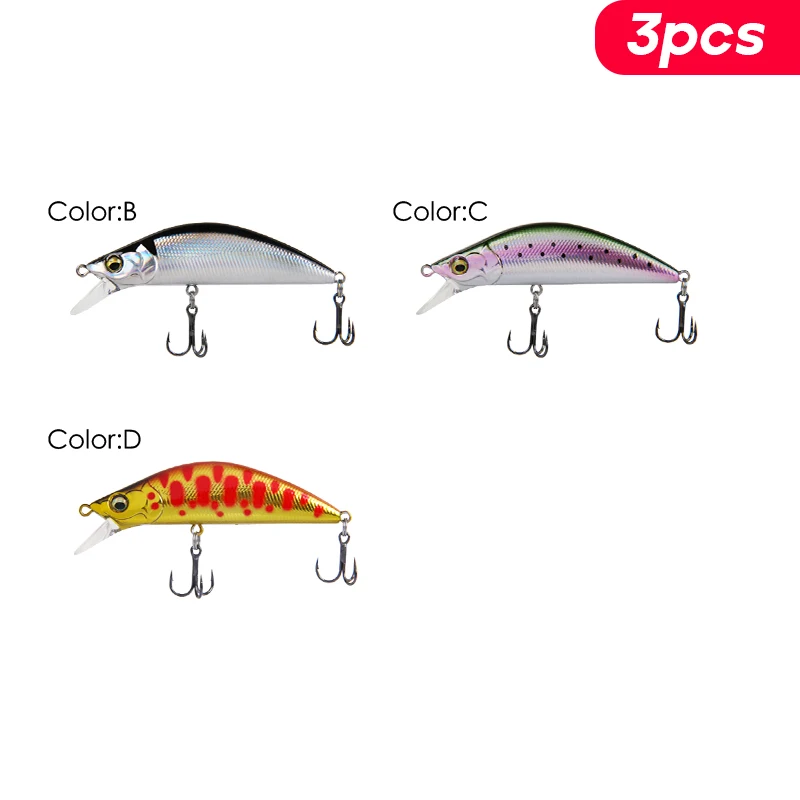 LETOYO 5g 50mm 8g 60mm 1,5-2,5m Tiefe Sinking Minnow Angelköder Künstliche Harte Köder Crankbait Wobbler Forelle Bass Köder