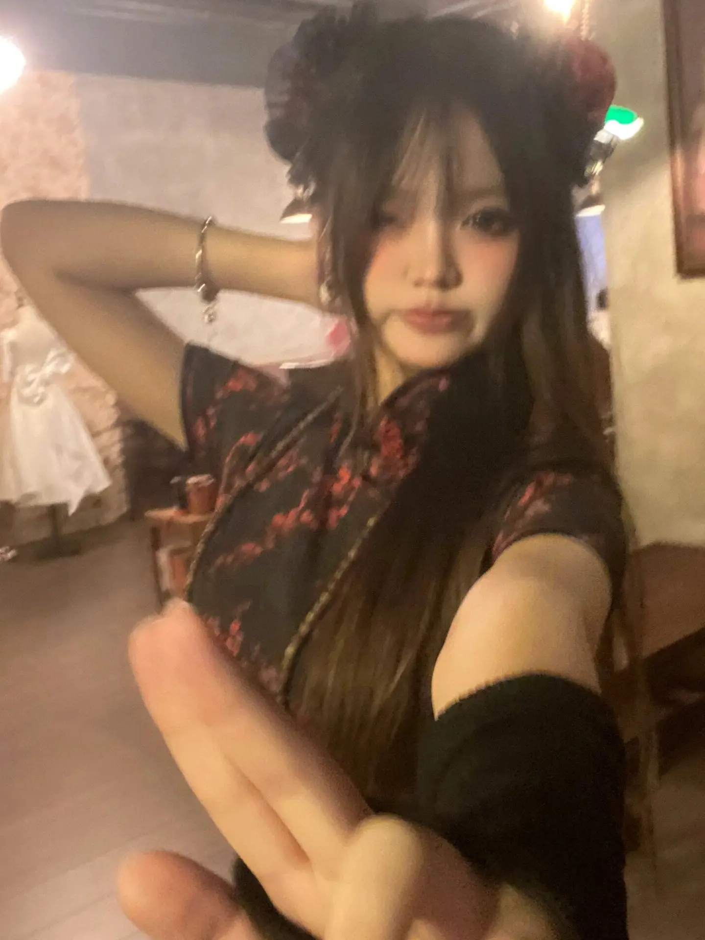 فستان تشيونغسام صيني، زي تنكري للهالوين وعيد الميلاد، زي خادمة ناعم للفتيات، زي يومي بأكمام قصيرة من مواد أخرى