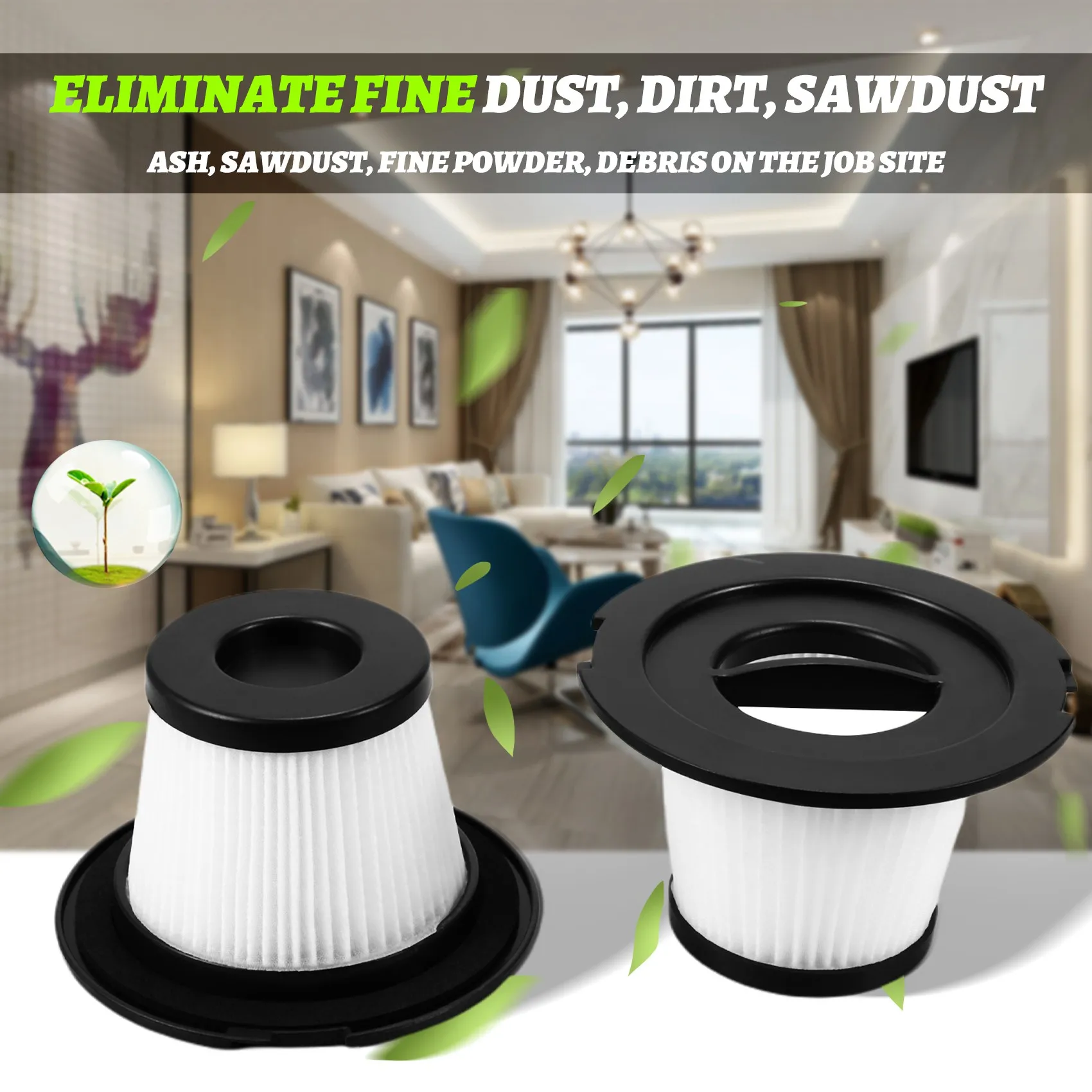 

-A90P 4 Set Replacement Filters Strainer Screen For Moosoo K17 Cordless Vacuum Cleaner Replace Filter Parts