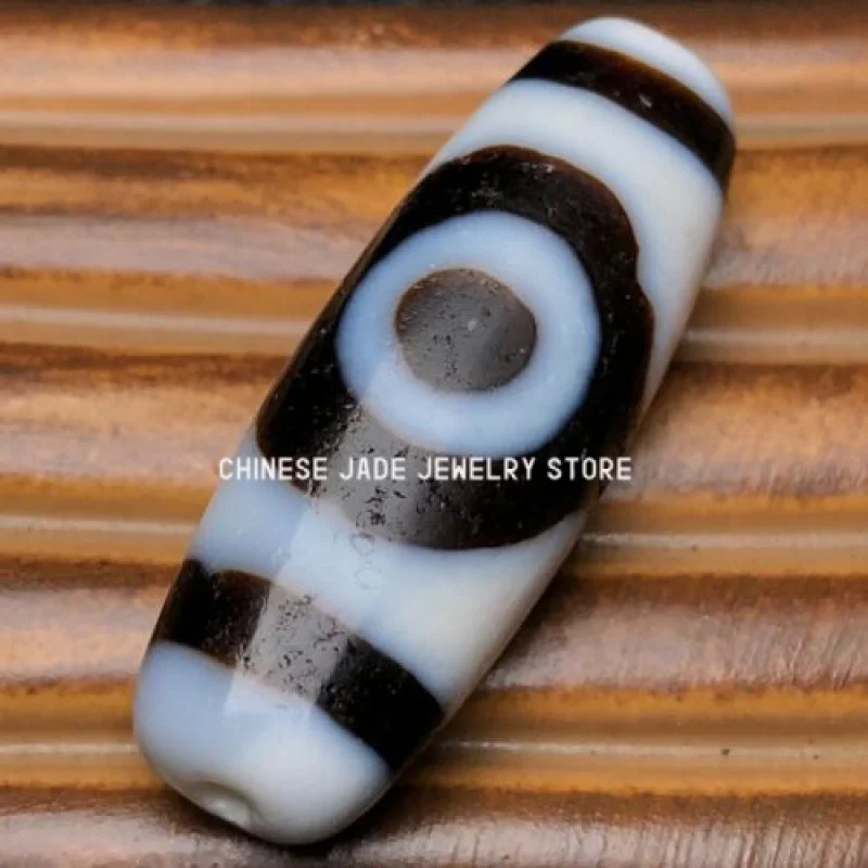 

Ancient Tibetan DZI Beads Old Agate Ruyi 2 Eye Totem Amulet Beads Pendant GZI