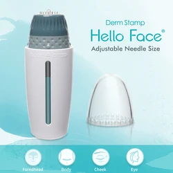Hello Face Derma Stamp Titanium Microneedle Bio Needle H24 Hydra Needle Efficient Adjustable Needle For Skin Rejuvenation