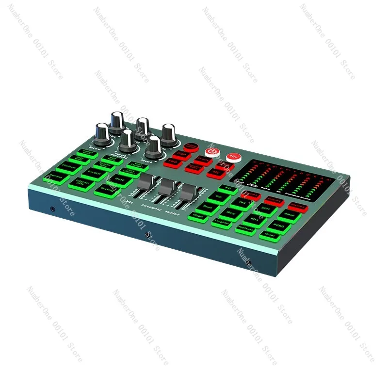 Sound card metal body supports 48v and 5v microphone sound effects Custom sound card set