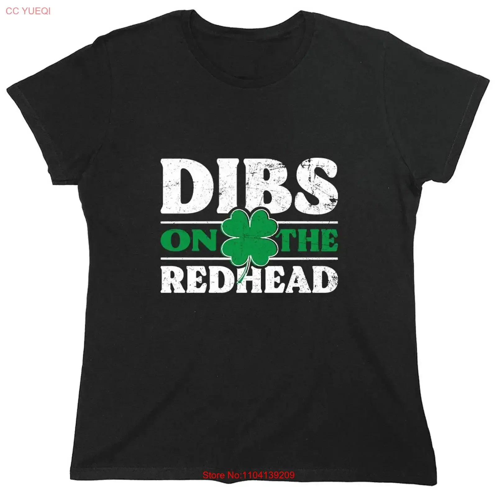 Dibs On The Redhead Sarcastic Novelty s Funny Womens T Shirt vintage Washed Stretched Casual designer clothes fashion graphic