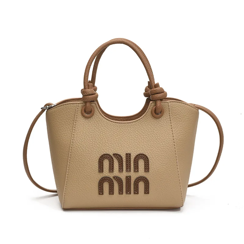 

2025 Новинка! Нишевая повседневная простая сумка-ведро, текстурированная персонализированная модная универсальная женская сумка через плечо