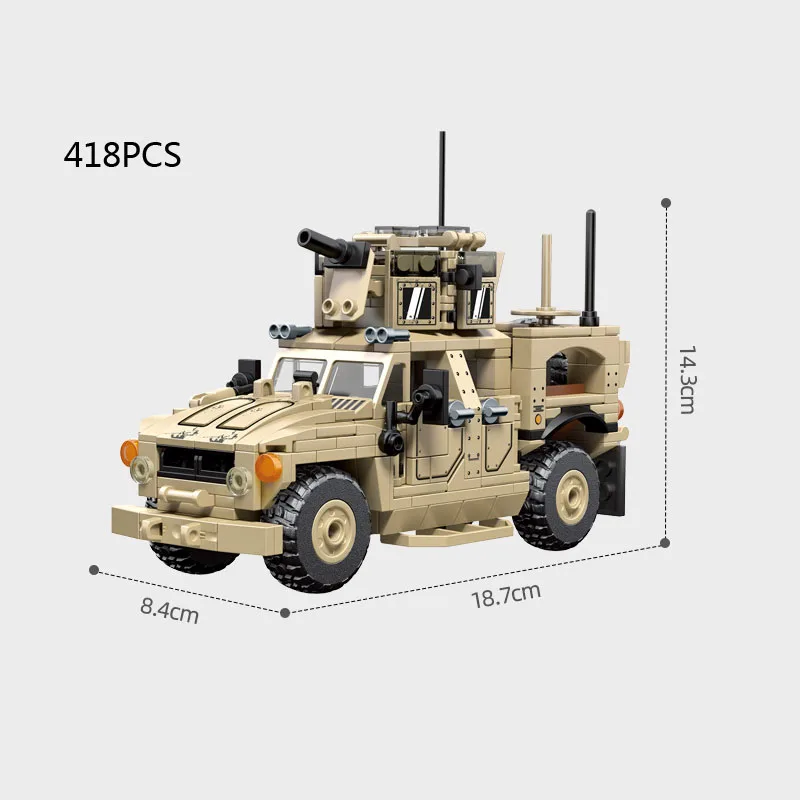 

Modern Military Mine Resistant Ambush Protected Building Block Ww2 Army Force Figures Vehicle MRAP Brick Toys For Boys Gifts