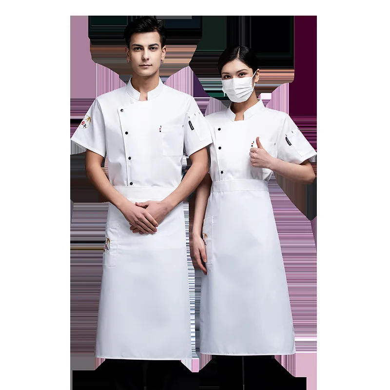 Chef Overalls Men'S Short-Sleeved Thin Summer Kitchen Breathable Dining Long-Sleeved Customized Restaurant Clothes High-End Wome