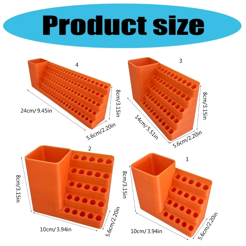37ME Pegboard مفك بت الأدوات مع 20 25 50 10 فتحات حقيبة تخزين بلاستيكية DIY المهنية