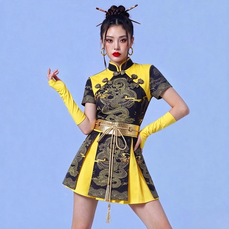 Kpop Group Performance Outfit Set Women Sexy Matching Team Uniform Y2K Jazz Dance Stage Costume Adult Street Dance Show Wear