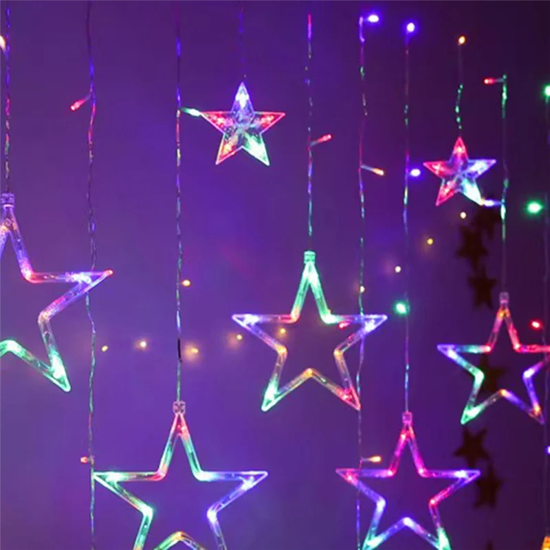 

Christmas Moon Star Window Fairy String Light USB & Battery Powered String Lights For Indoor Window Bedroom-ABXK