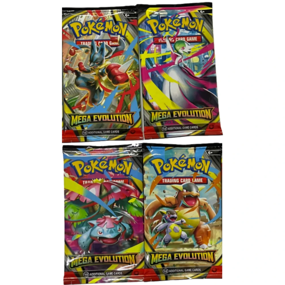 English  360Pcs Pokémon Game Collection Card Set -  MEGA EVOLUTION Booster Battle Trading Cards Gift Desktop Game Cards