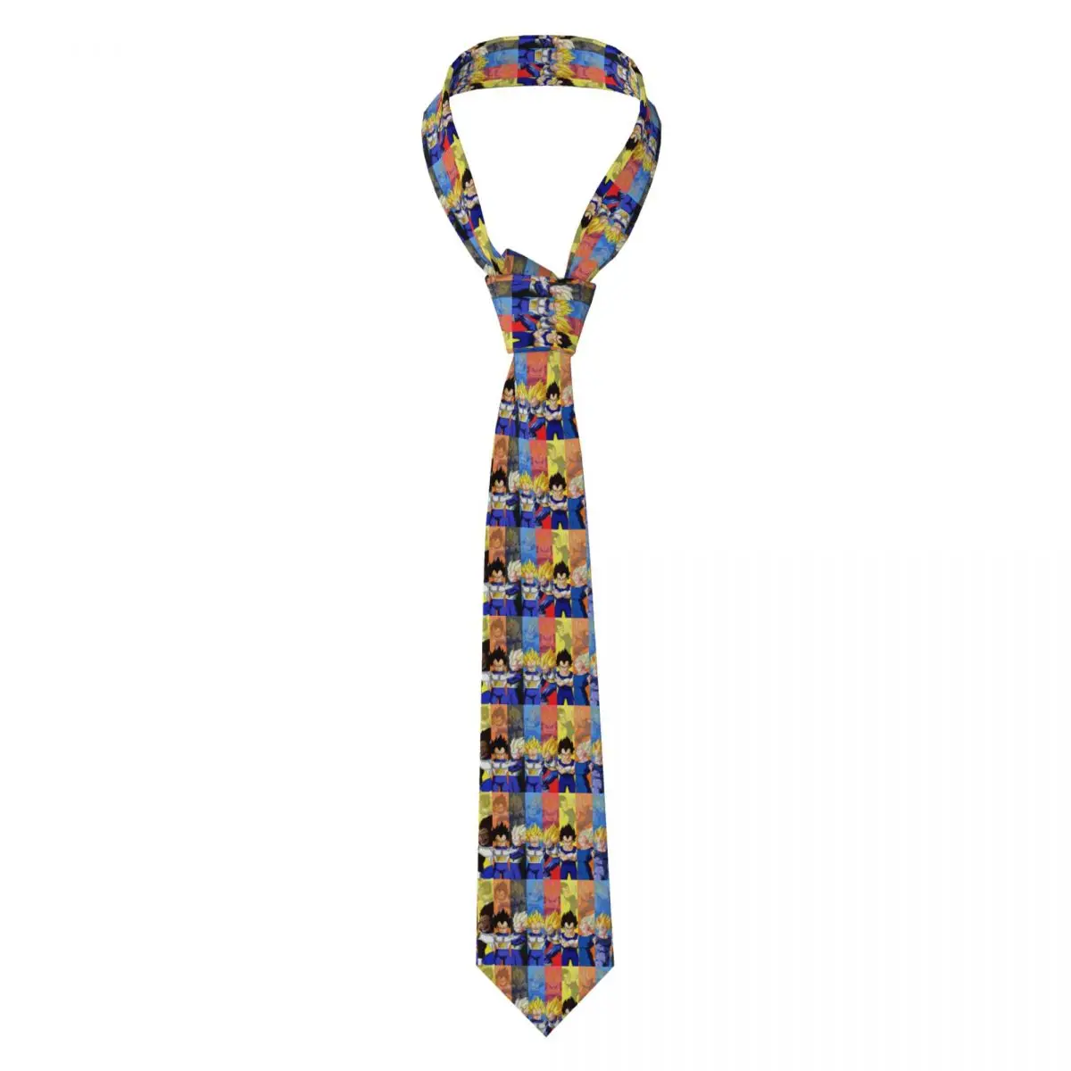 

Personalized Novelty Vegeta Cartoon Necktie Mens Silk Manga Neck Tie for Office