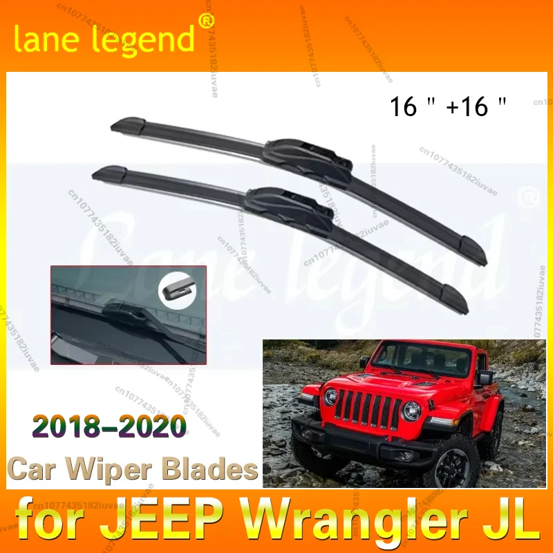 

for JEEP Wrangler JL 2018 2019 2020 Sport S Sahara Rubicon Car Wiper Blades Front Window Windscreen Windshield Car Accessories