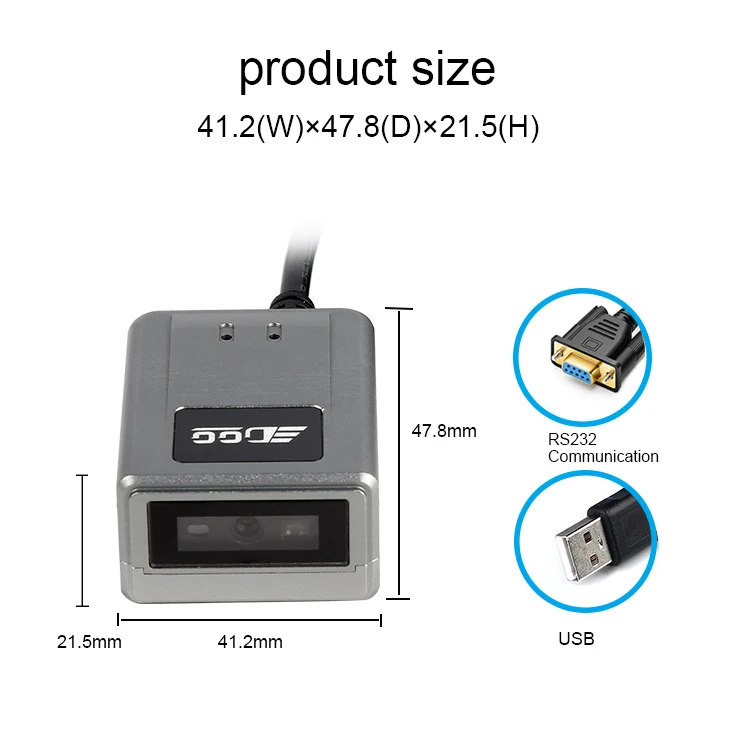Oem Embedded Auto Turnstile Qr Code Mrz 2D Data matrix Scanner Fixed Mount Passport Reader