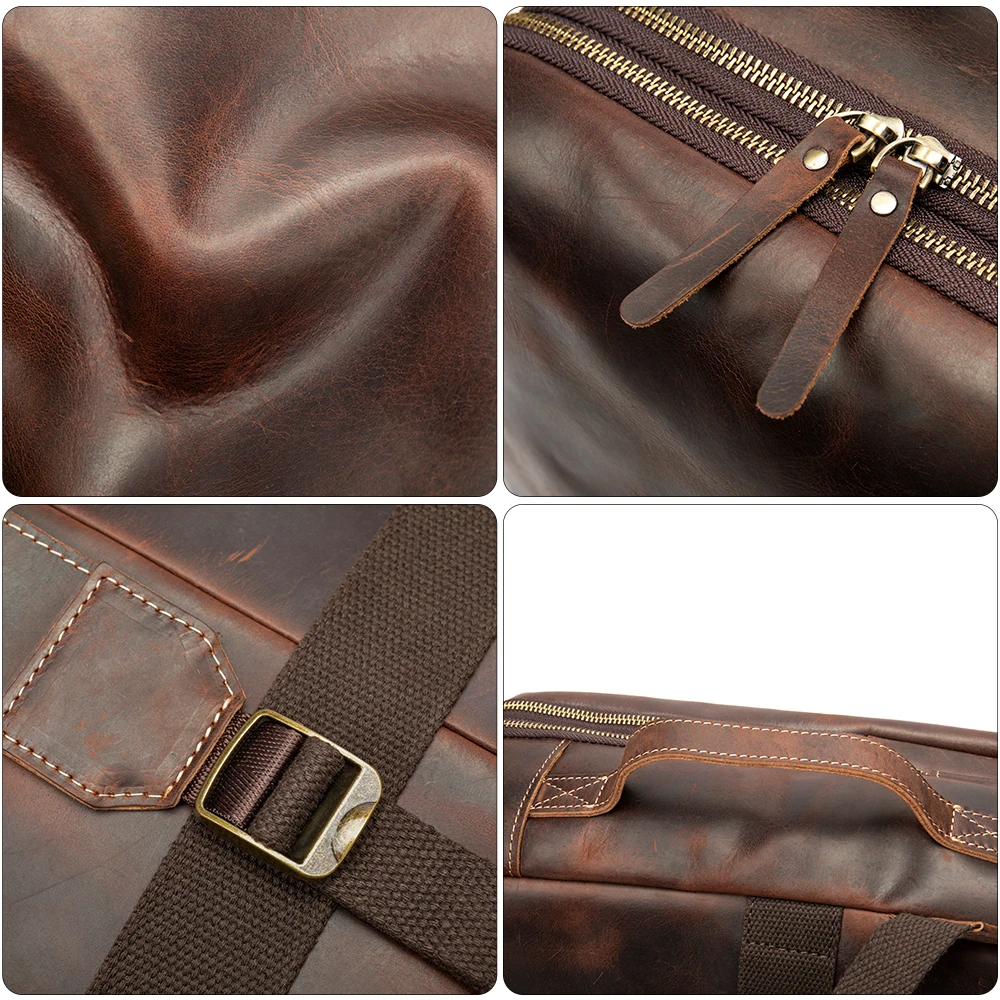 MVA Men\'s Leather Backpack For Laptop 15.6\