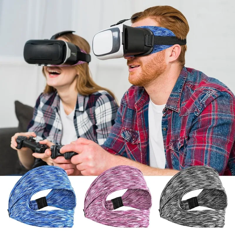 

3 6 Pcs VR Sweat Mask Adjustable VR Eye Mask Breathable AR Sweats Band V-R Face Cover Cushion for Any Head Size Most VR Devices