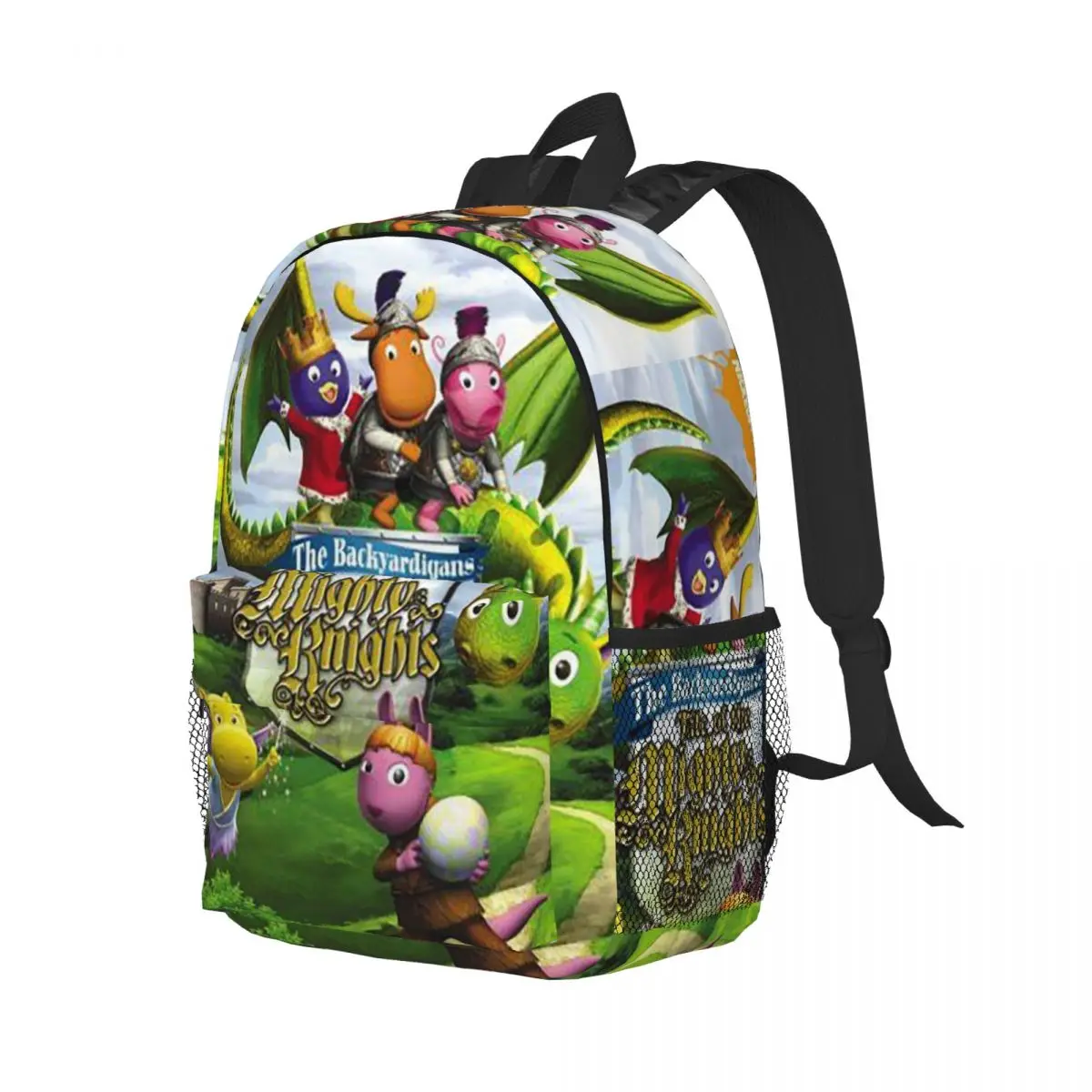 

The Backyardigans Tale Of The Mighty Knights Backpack Student Boys Girls BookBag School Bag Laptop Shoulder Bags for Men Women