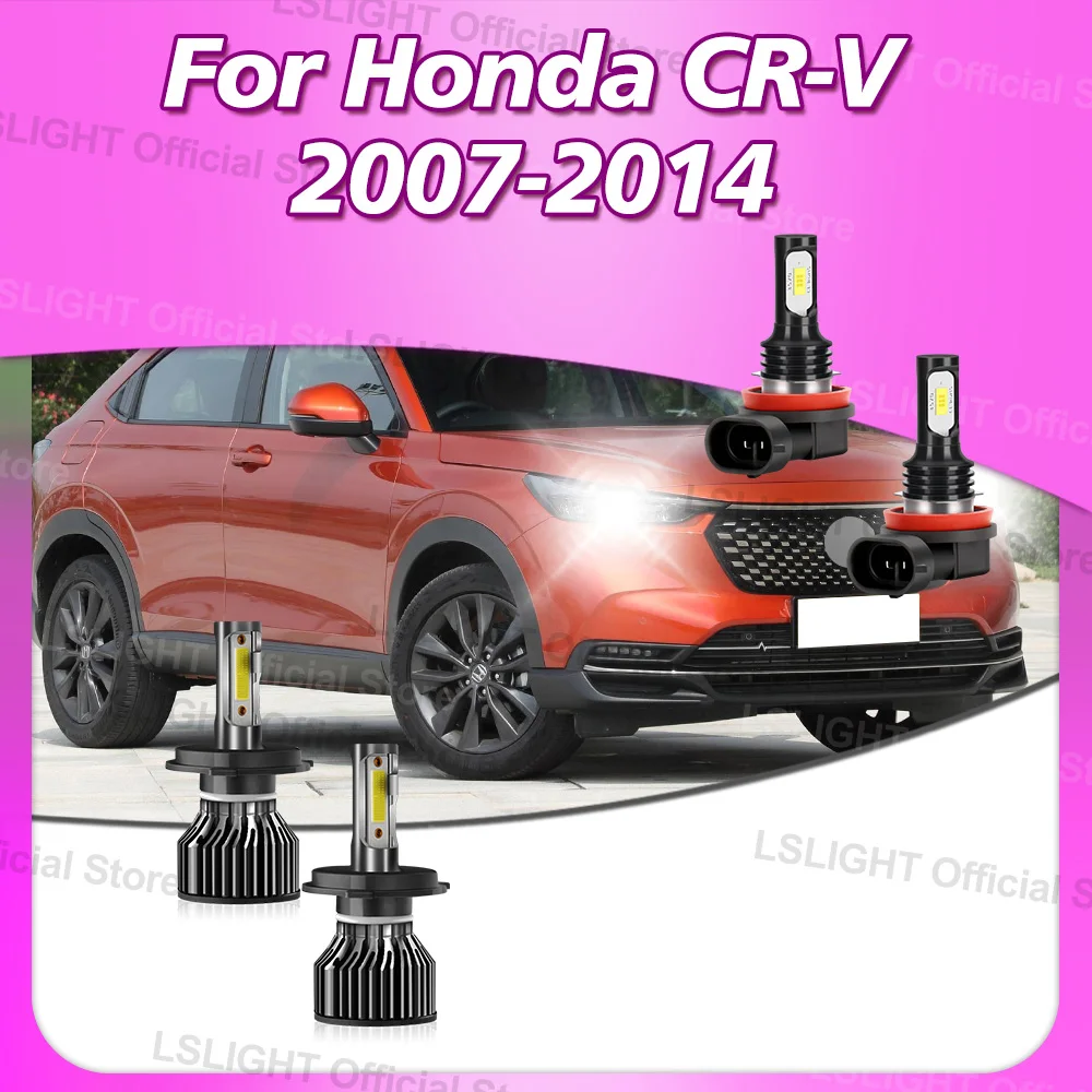 

2/4x LED Headlight Bulbs 20000LM Hi/Lo Beam 6000K Car Fog Lamps 12V For Honda CR-V 2007 2008 2009 2010 2011 2012 2013 2014