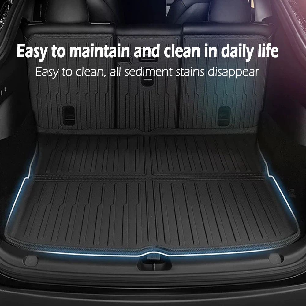 For Tesla Model Y Juniper 2025 Rear Trunk Mats Full Coverage Trunk Cover Seat Backrest Protective Pad Cargo Liner Anti Dirty Mat