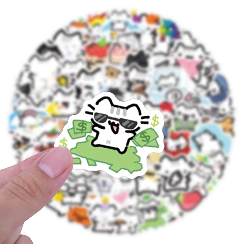 

10/30/90pcs Kawaii Cartoon Basil Cat Stickers Cute Creative Graffiti Sticker DIY Skateboard Notebook Phone Car Decals Decoration