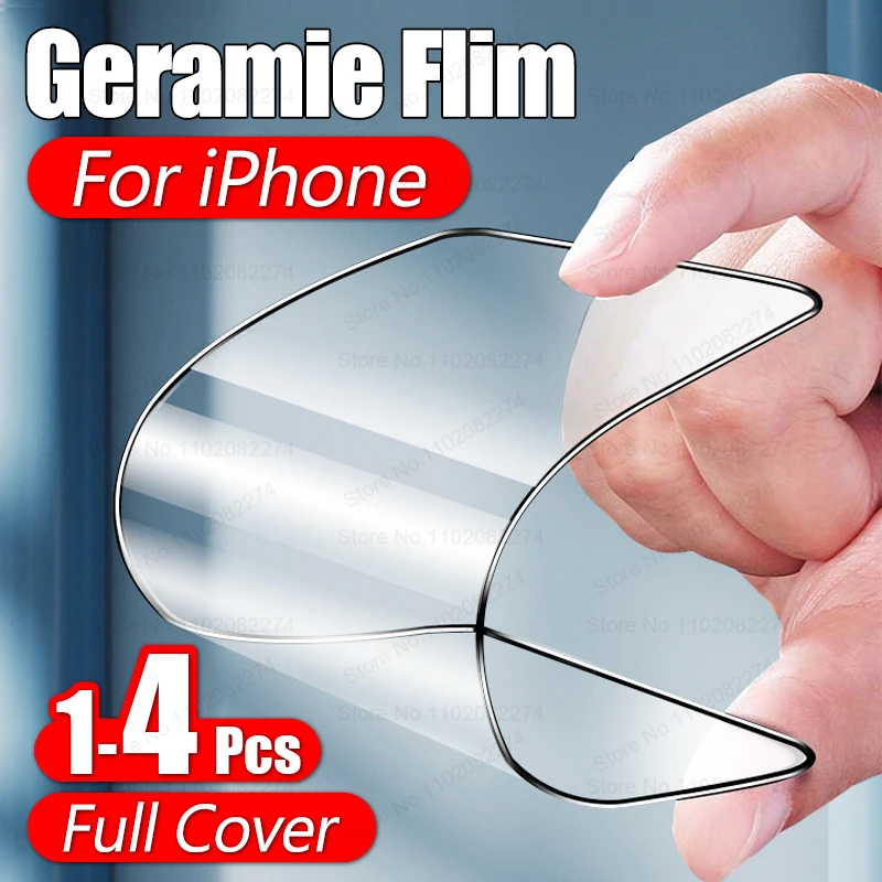 Full Cover Screen Protector Ceramics Film for iPhone 14 11 12 13 15 Pro Max 7 8 Plus X XS XR SE Soft Films Not Glass Accessories