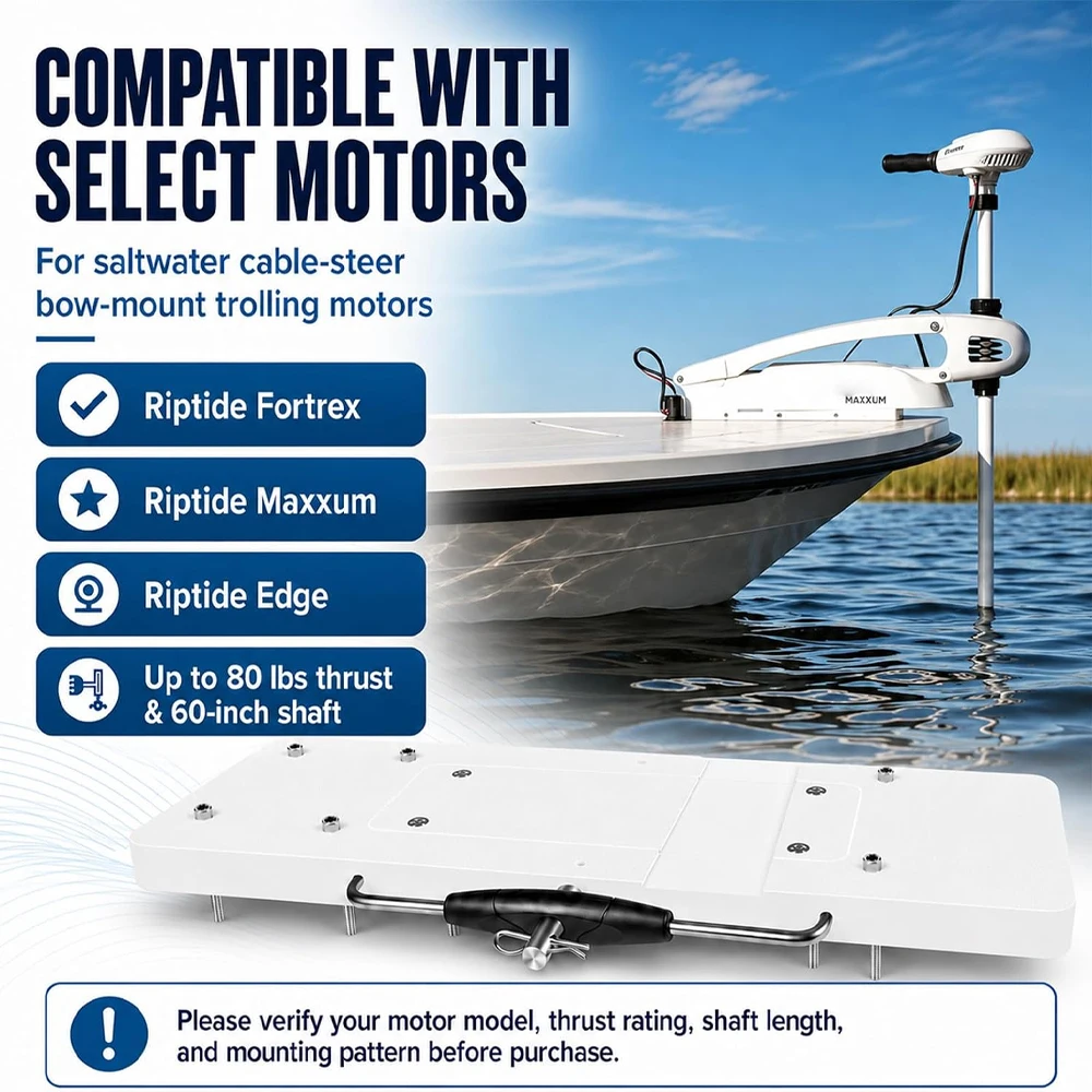 for Minn Kota 1854019 RTA-19 Quick Release Bracket fits Riptide Fortrex, Riptide Maxxum and Riptide Edge Trolling Motors