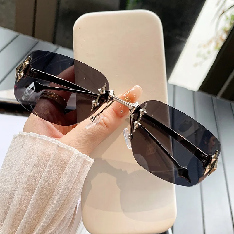 

Y2KNew Sunglasses High-Grade Men Frameless Sunglasses Cool Handsome Fashion Women Hot Girl Sunglasses