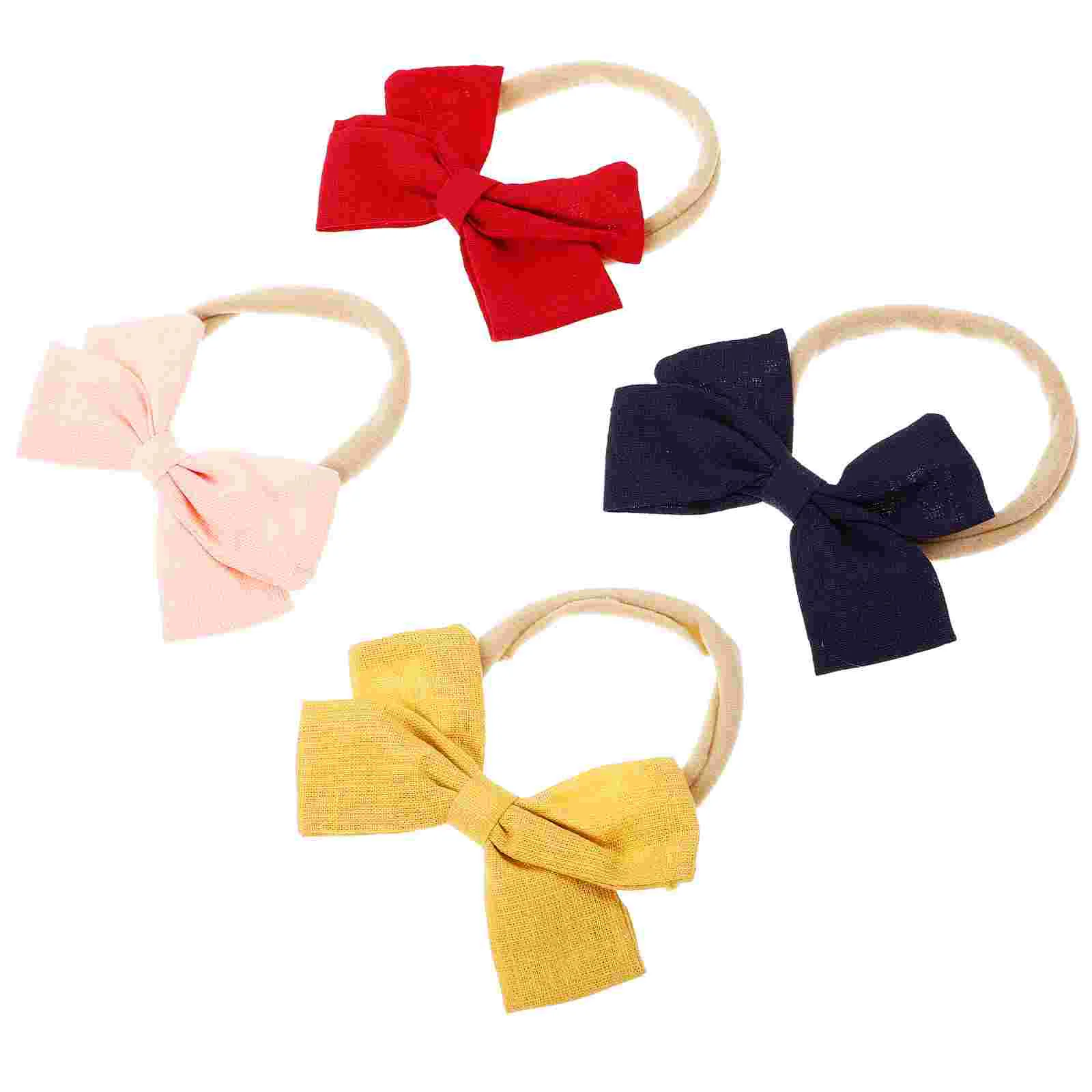 

4 Pcs Hair Bow Headband Baby Girl Toddler Girls Accessories Cloth Headbands Newborn