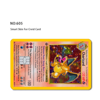 Pokemon Pikachu Poker Anmie PVC Sticker Film Skin Cover for Credit Card Debit Bank Card Front