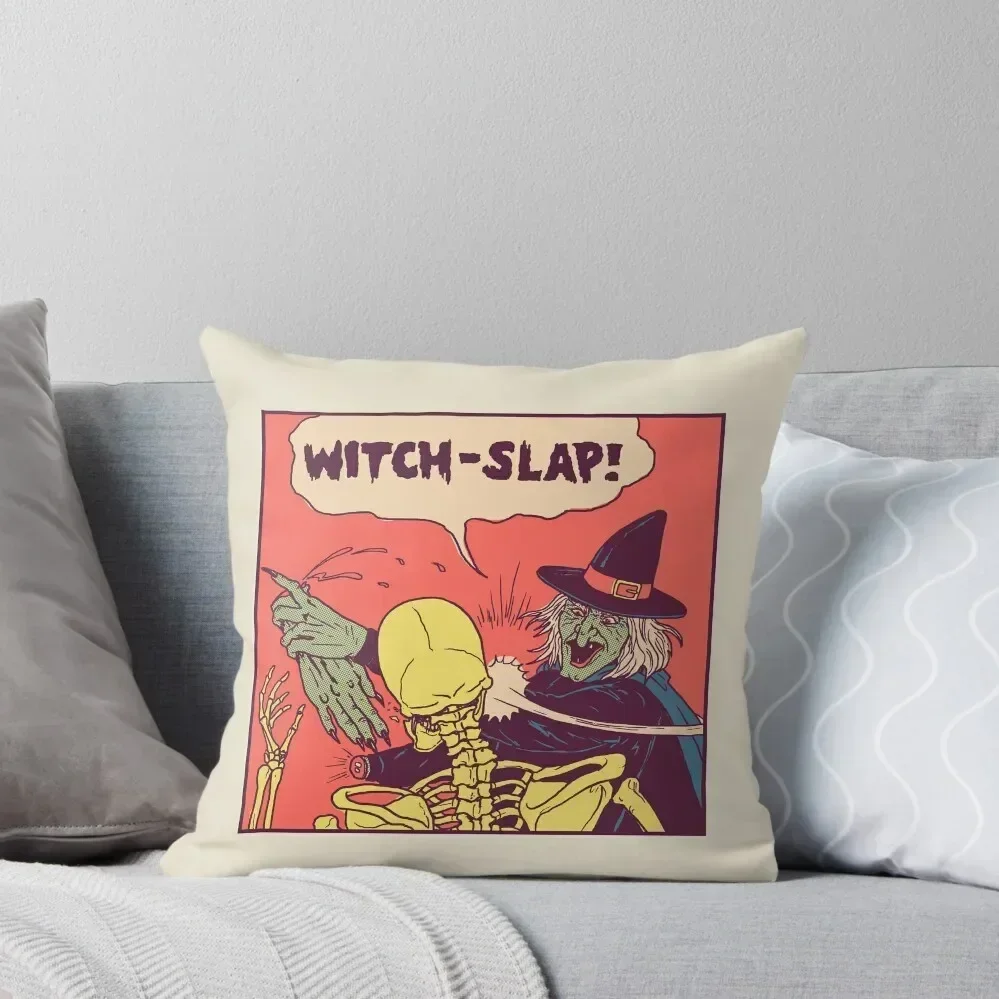 Witch-Slap Throw Pillow Christmas Pillow Cases Decorative Sofa Cushions autumn pillowcase pillow