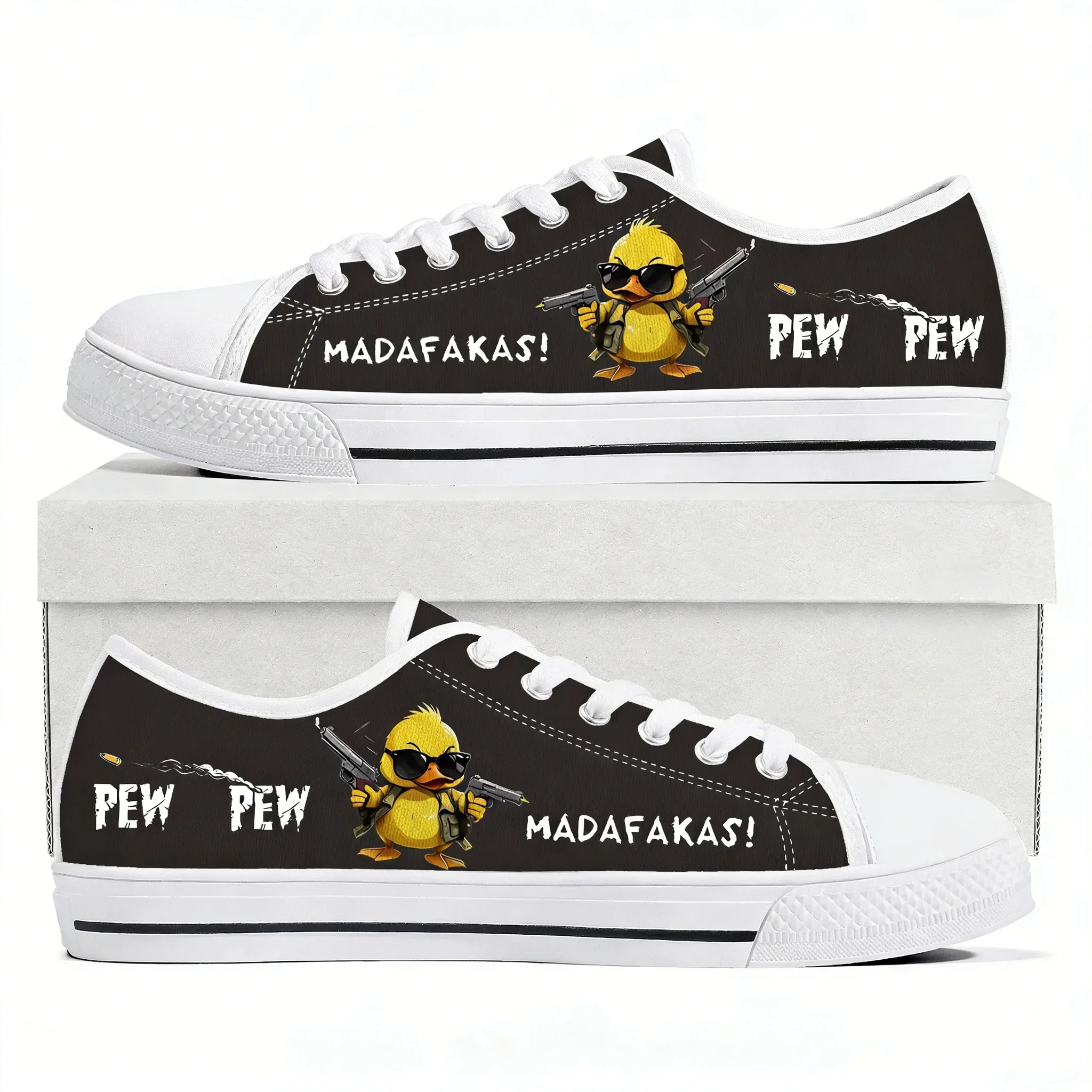 Pew Pew Madafakas Fun Pattern Low Top Lightweight Sneakers Mens Womens Teenager Flats Canvas Sneaker Hiking Travel Casual Shoes view 2