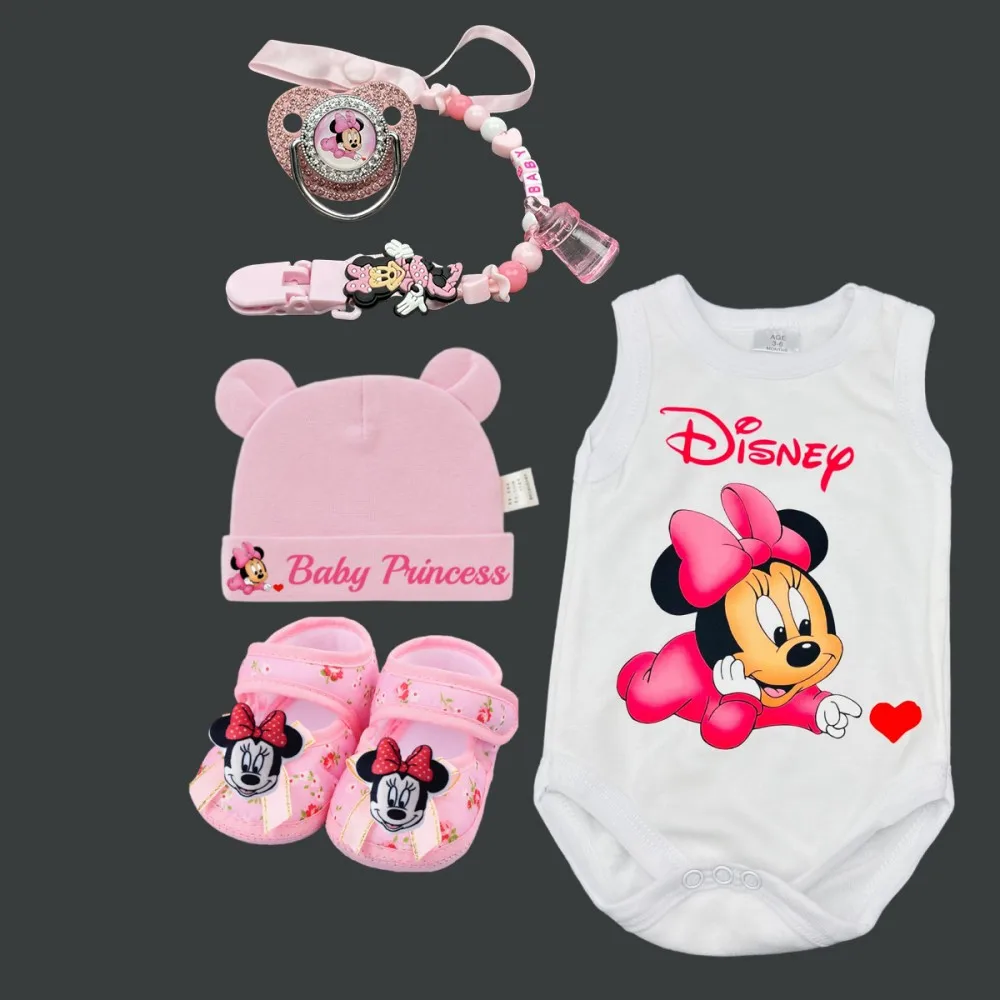 Baby soothing pacifier Minnie Mouse pacifier holder    BPA-free Baby crawling suit Newborn shoes Cutesy hat Newborn nipple set view 3