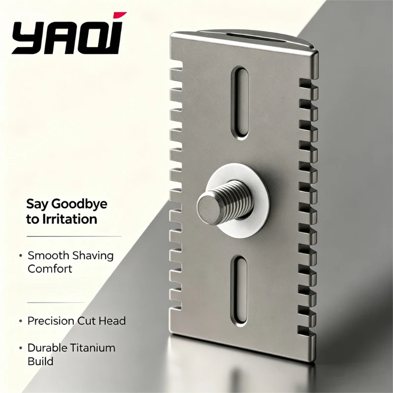 2026 YAQI Professional Titanium Mellon Men's Safety Razor Head for Shaving Razors - 0.25mm Blade Gap