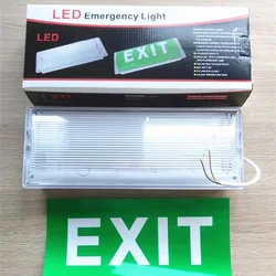 Led Rechargeable Lamp Exit Multifuction Home Room 3hours Led 8w Exit Emergency Light Underground Safety Lamp IP65 AC 85-265V
