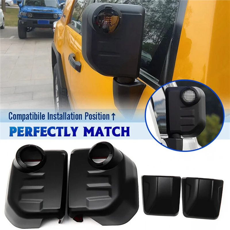 Car Rear View Mirror Cap Shell Cover Trim Decoration Protection Cover for Toyota FJ Cruiser 2007-2022