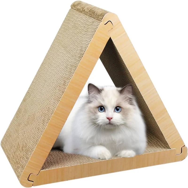 

Cat Scratcher Foldable Triangle Cat Scratching Board 6 Usable Sides Cat Scratchers for Indoor Cats Durable Cat Scratcher