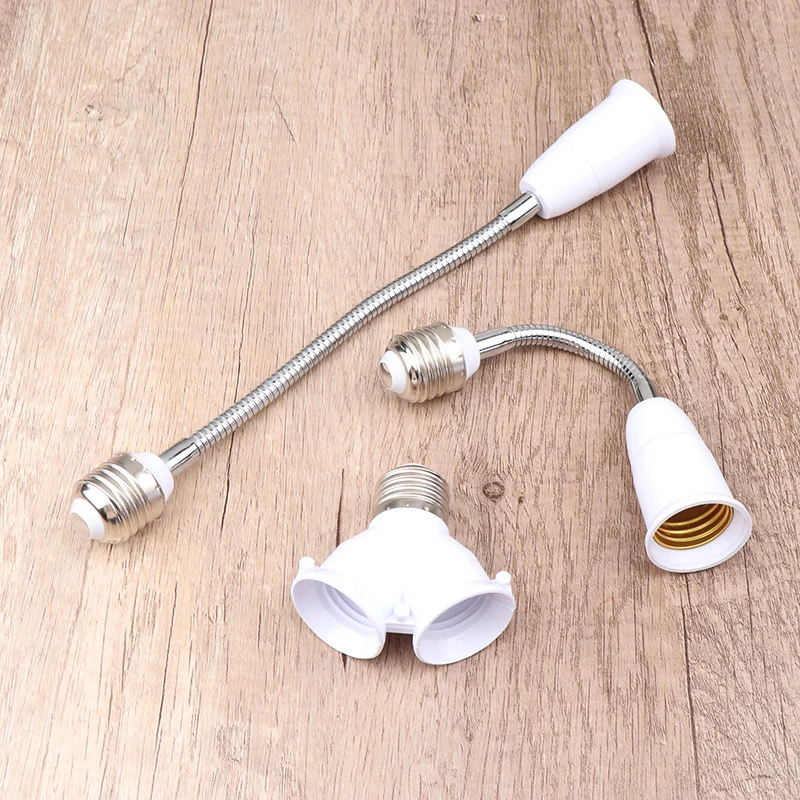 18CM 28CM 38CM 48CM Flexible E27 To E27 LED Bulb Extension Lamp Holder Light Socket 220V LED Lamp Holder Converter White New