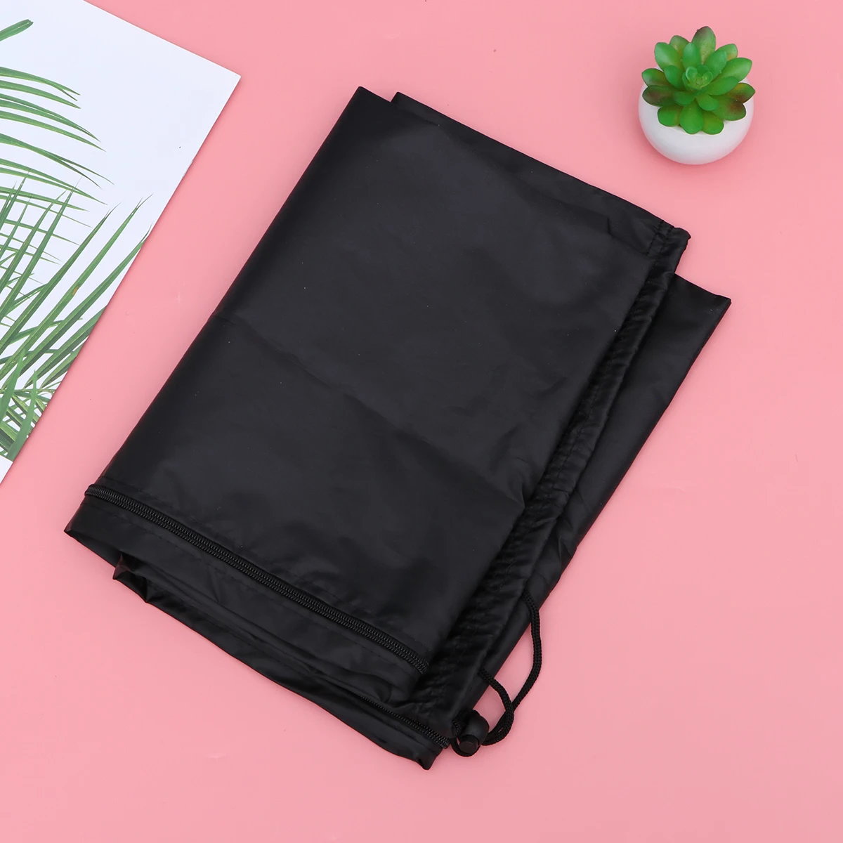 

Waterproof Parasol Offset Patio Umbrella Oxford Fabric Dustproof With Zipper Drawstring For Garden Banana Cantilever Black Rain