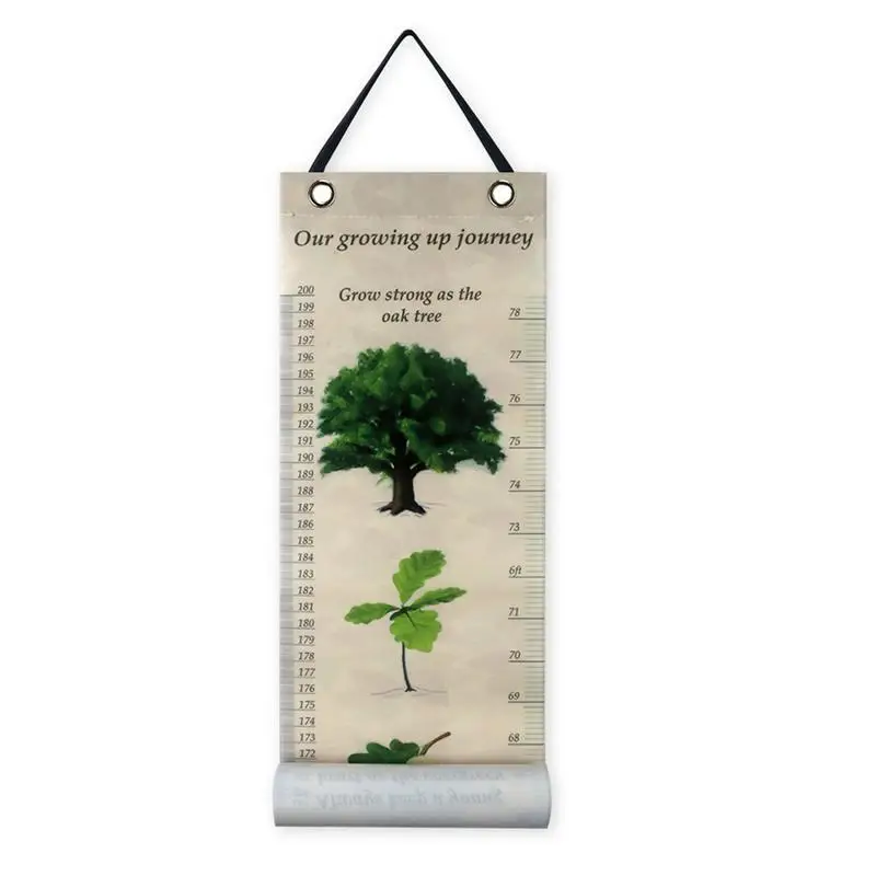 Removable Growth Height Chart Growth Chart For Kids Canvas And Wood Removable Measure Wall Ruler Wall Room Decor For