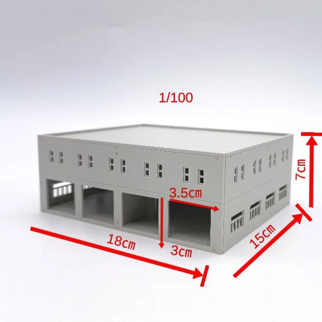 Mesa de arena a escala 1/87 HO 1/100 1/150 N, modelo de construcción de fábrica, tren de plástico ensamblado, escena, Kits de decoración de arquitectura