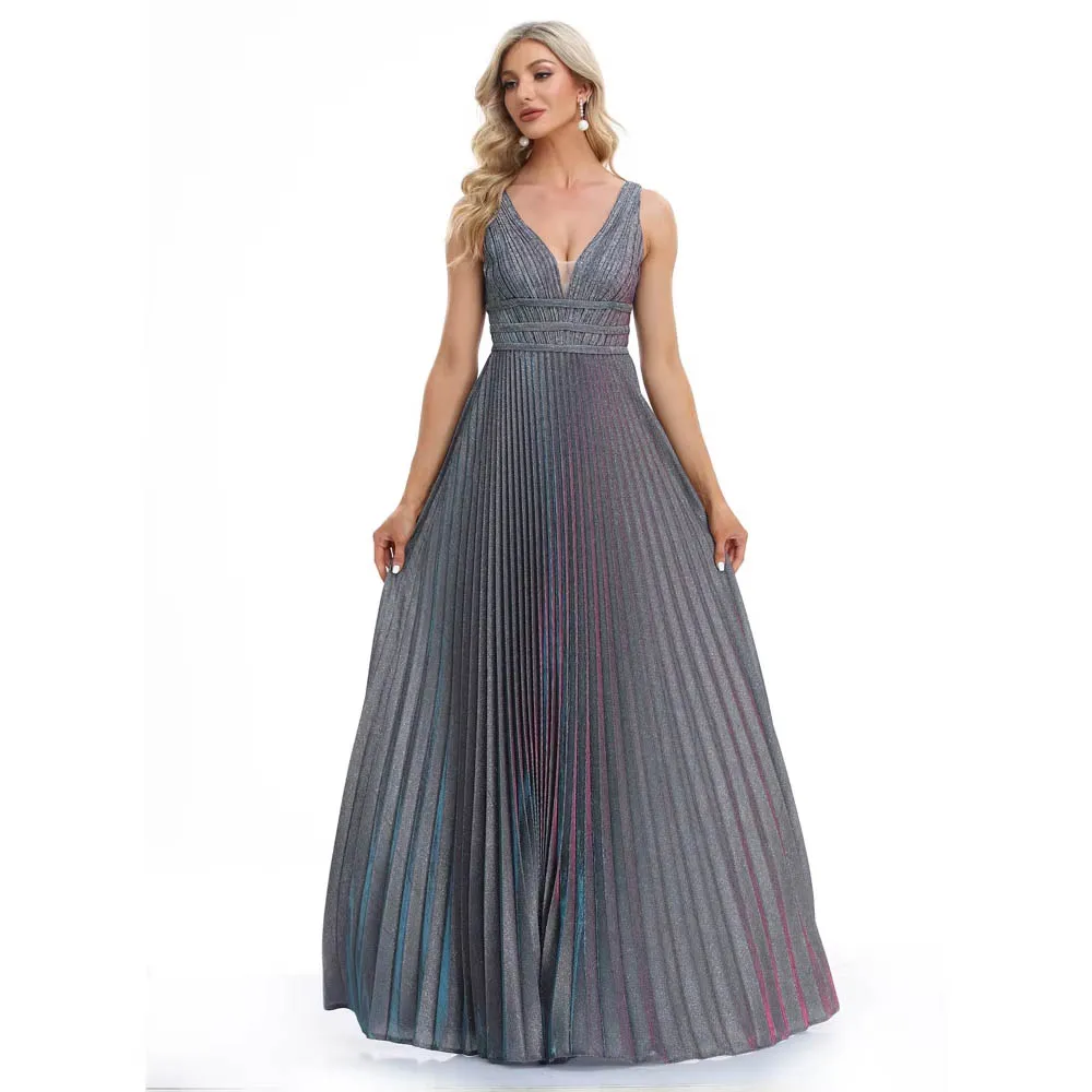 Customized Luxury Sexy Mother of Bride Dresses Deep V-Neck Sequins Elegant V-back Long Prom Cocktail Dress Wedding Party Dresses