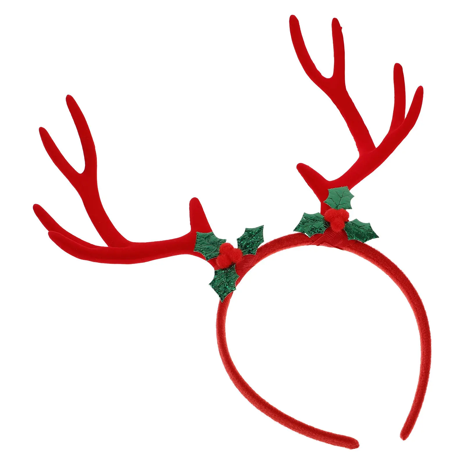 Realistic Flocked Reindeer Antlers Headband, Adjustable Christmas Cosplay Deer Horns for Holiday Party