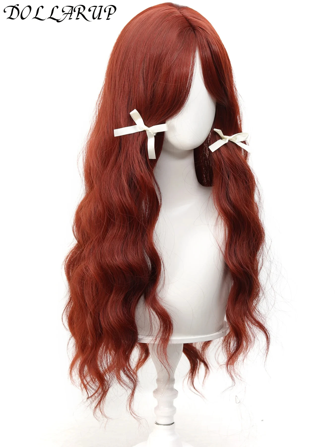 JKL الاصطناعية الدانتيل الباروكات للنساء السود طويل الجسم موجة متموجة الجزء الأوسط شعر مستعار الدانتيل أومبير شقراء براون تأثيري الباروكات #2