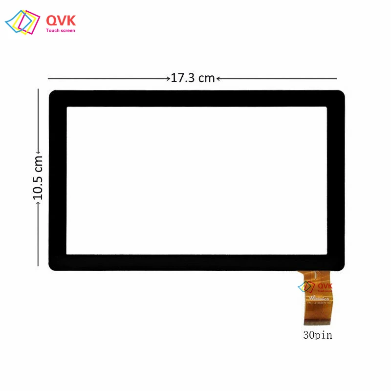 Preto Capacitivo Touch Screen Painel, Reparação de substituição, peças de reposição para Dragon Touch, Y88X Pro, Y88, Q88, RoverPad Sky C70, 7 polegadas