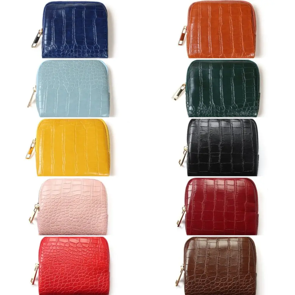 Portable PU Leather Jewelry Packing Bag Large Capacity Solid Color Mini Cosmetic Bag Organizer Square Jewelry Storage Case Gift