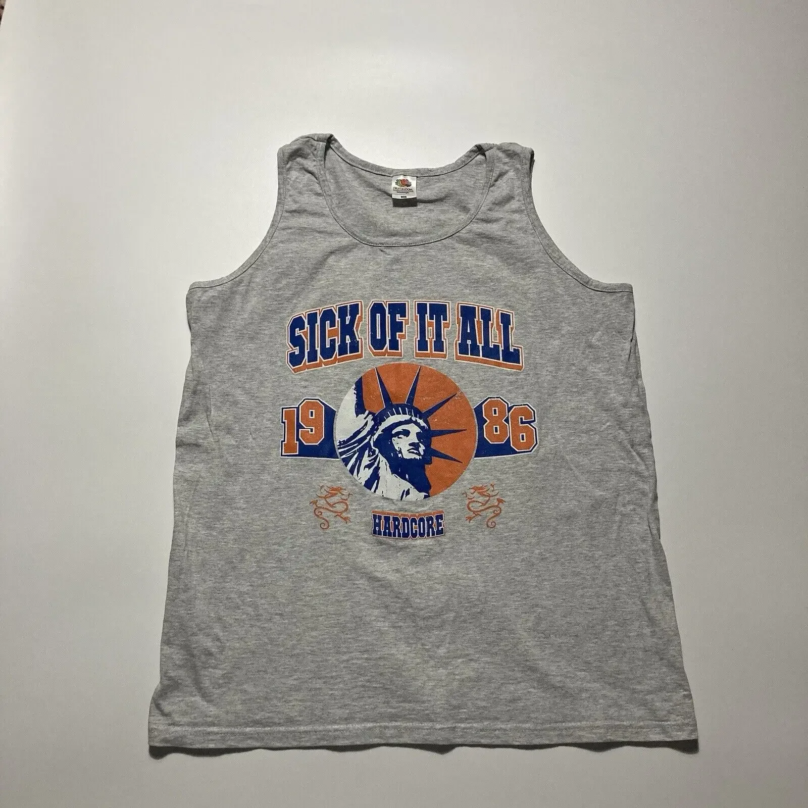 Винтажная майка y2k 00 sick of it, вся Нью-Йоркская хардкор-рок-группа Винтажная майка y2k 00 sick of it, вся Нью-Йоркская хардкор-рок-группа