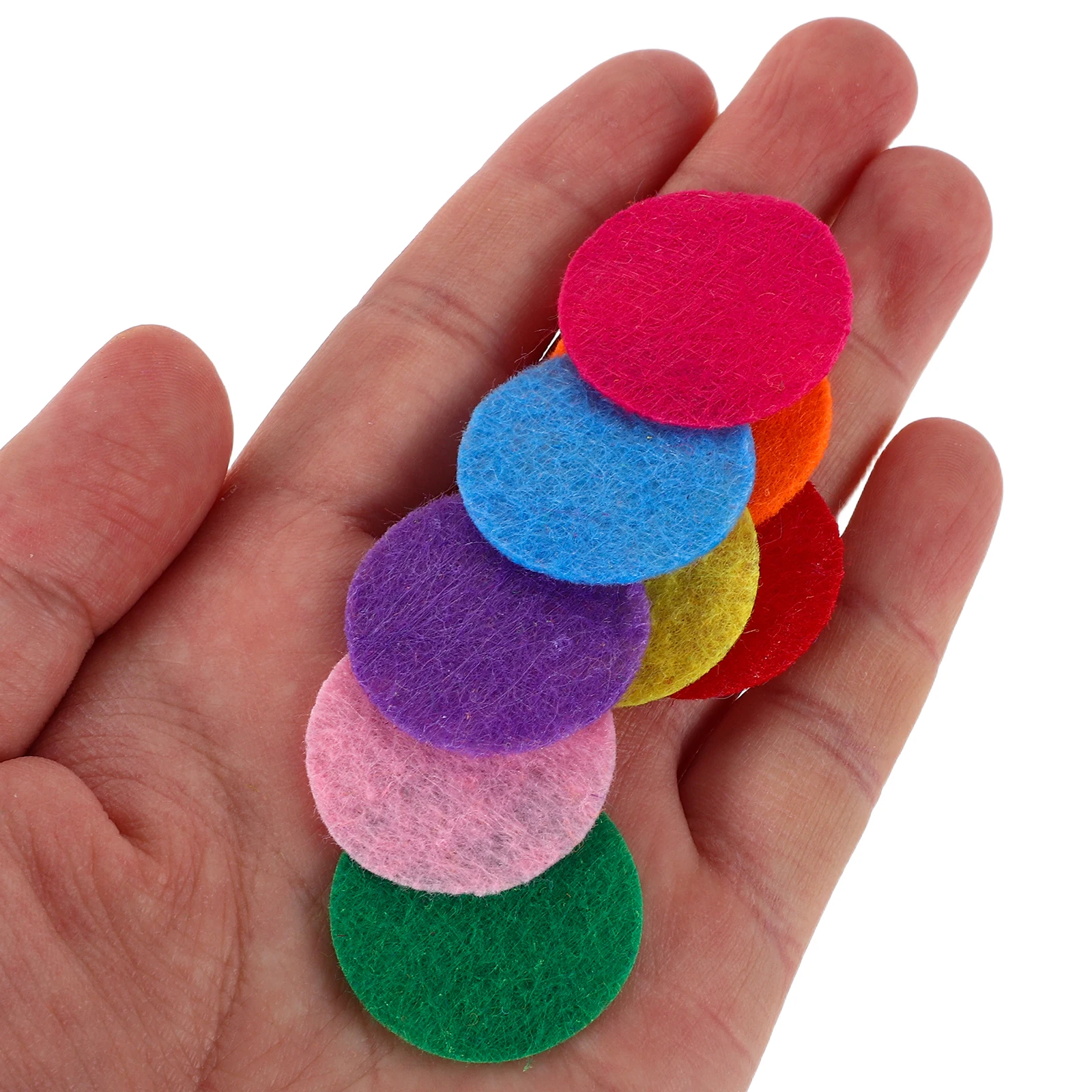 

Early Education Felt Patch Embroidery Circles Fabric Embellishments Pads Diy Discs Craft Dots for
