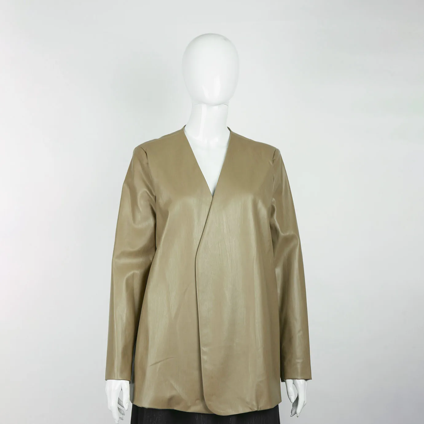 

2025 Women's Single-Breasted Polyester Blazer - Office to Street Commuter Lightweight Autumn Winter Travel-Ready Solid Jacket